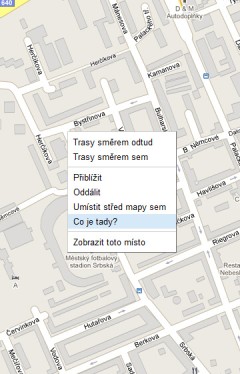 Získání souřadnic z Google map